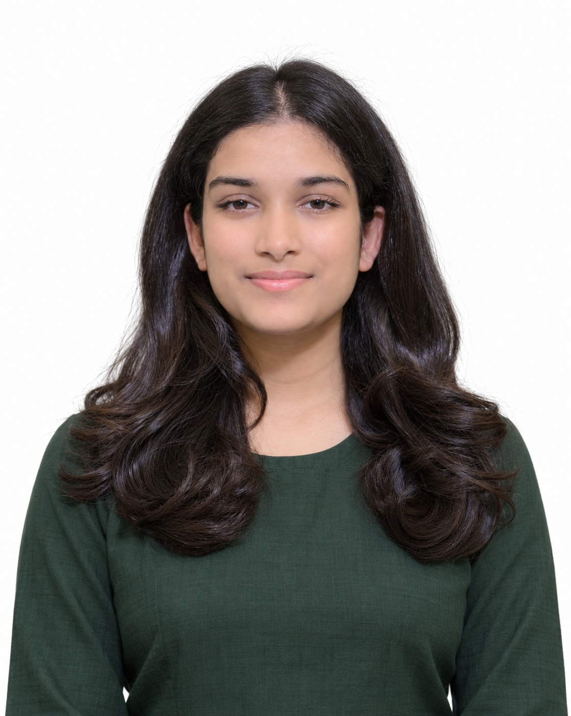 Aanya Patni in a dark green kurti